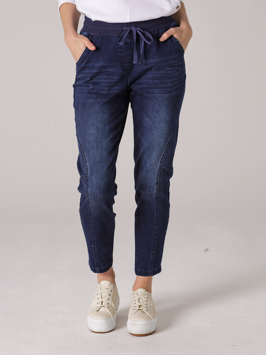 Yarra Trail Pull on Denim Jean YT23W8802 - Dark Wash – Dandan Fashions