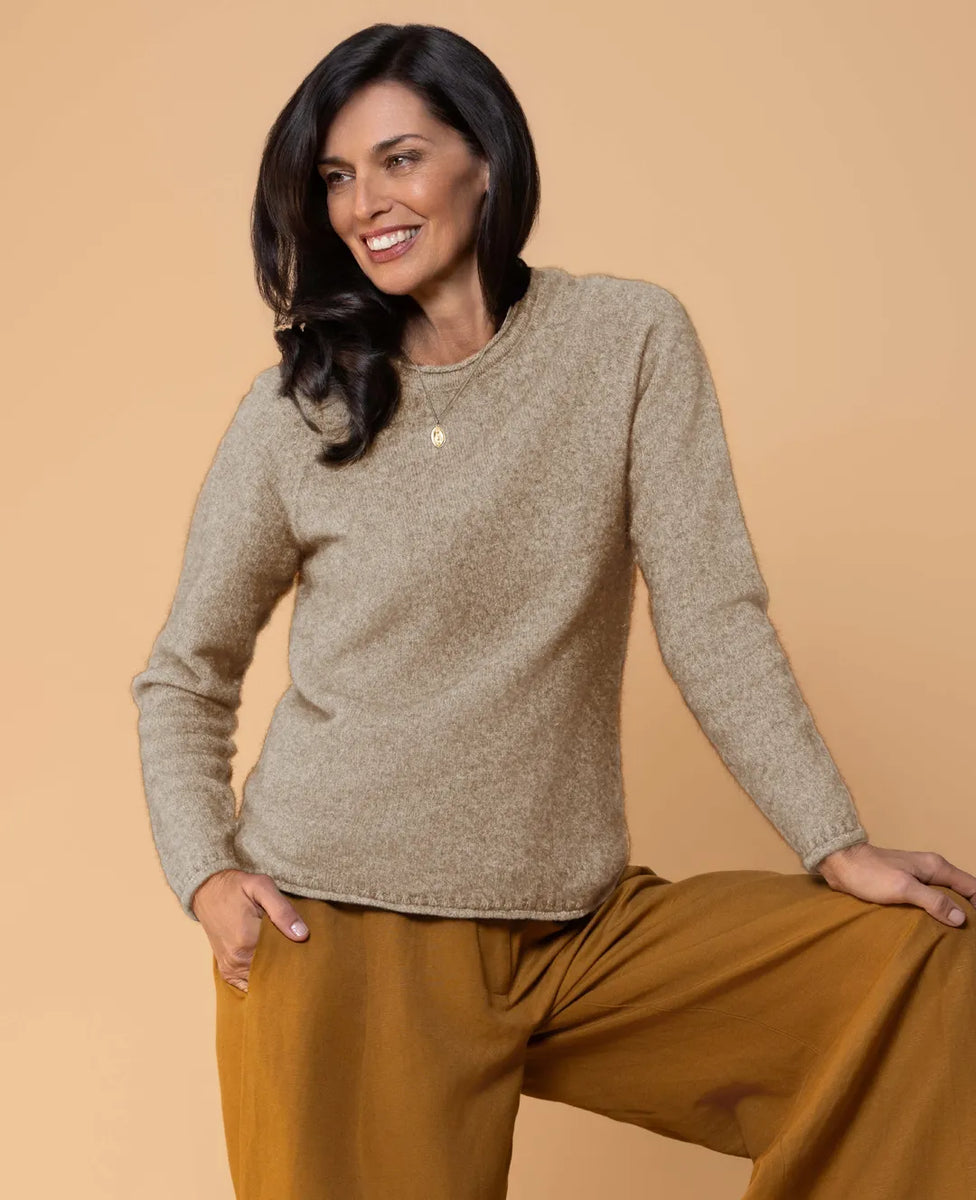 Noble Wilde Rutland Raglan Crew NW3228 w26 - Oyster – Dandan Fashions