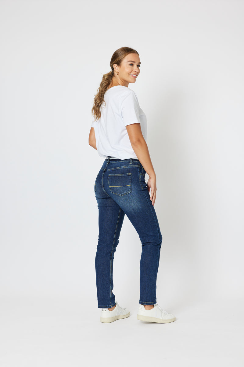 Threadz Sammi Skinny Leg Jean T40785 - Dark Denim – Dandan Fashions