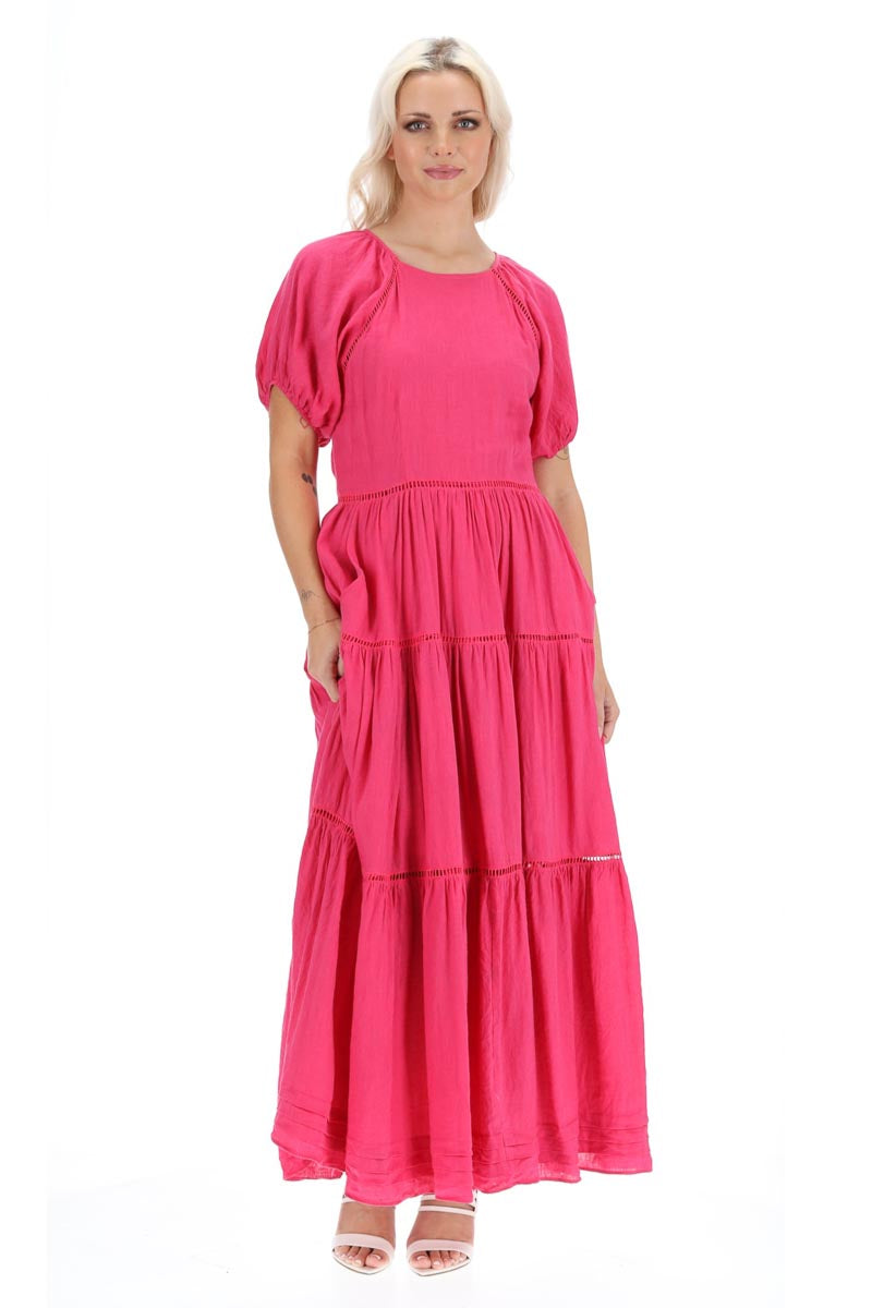 Augustine Camellia Maxi Dress Pink RA185 – Dandan Fashions