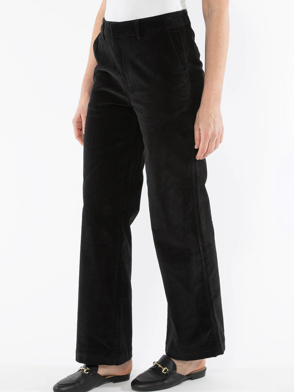 Jump Wide Leg Cord Pant 566J7008 - Black – Dandan Fashions
