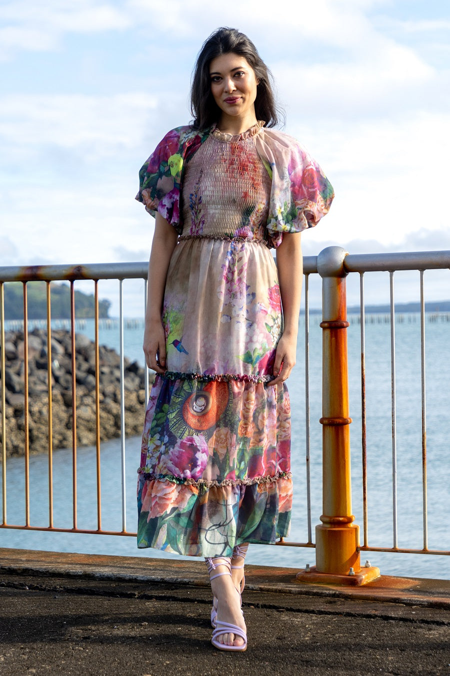 Augustine Saskia Midi Dress Floral r5981 – Dandan Fashions